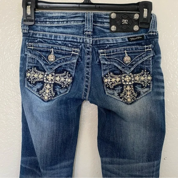 MISS ME Girls’ Capri Jeans - Picture 4 of 4